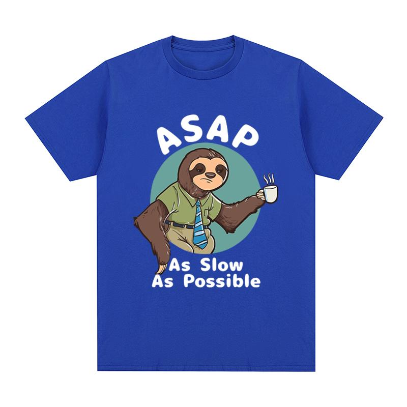 Lenochod ASAP tak pomalu, jak je to možné Kawaii tričko Bavlna Pánské tričko Nové TEE TRIČKO Dámské topy