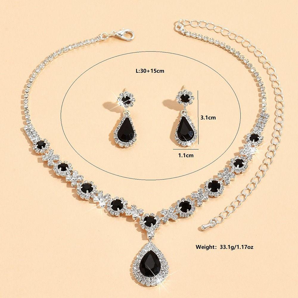 Premium Pendant Necklace Fashionable Dangle Earrings Wedding Jewelry Set  Valentine Day Gift