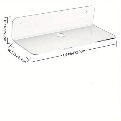 Étagère murale en acrylique, présentoir d'horloge, haut-parleur, support de rangement flottant pour salon, chambre à coucher, salle de bain