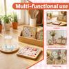 3/4Pcs DIY Mosaic Coaster Handmade Material Creative Bamboo Tableware Mat Wooden Tray Plate Kindergarten Children DIY Craft Deco