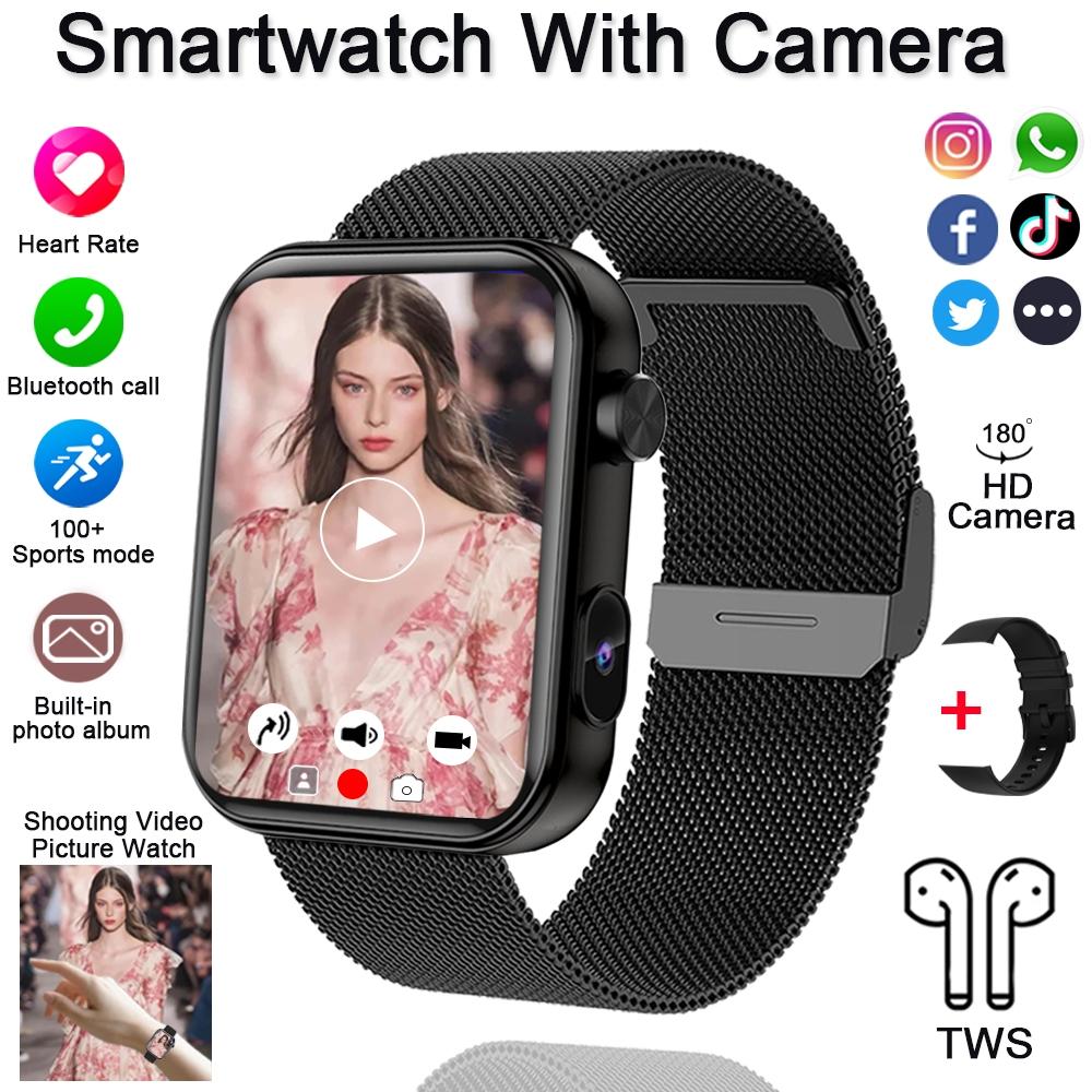 New 512M Memory Smart Watch With Camera Video Recording Health Monitoring Sports Fitness Bluetooth Call Waterproof Smartwatch