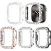 Cover For Apple Watch Case 42mm 46mm Series 10 Accessories Bling Diamond Rhinestone PC Bumper Protector Face iWatch Protective