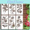 Piecesset New Original Style 6 Flower Painting Template Creative Painting Template Home Painting Template Flower Theme Template