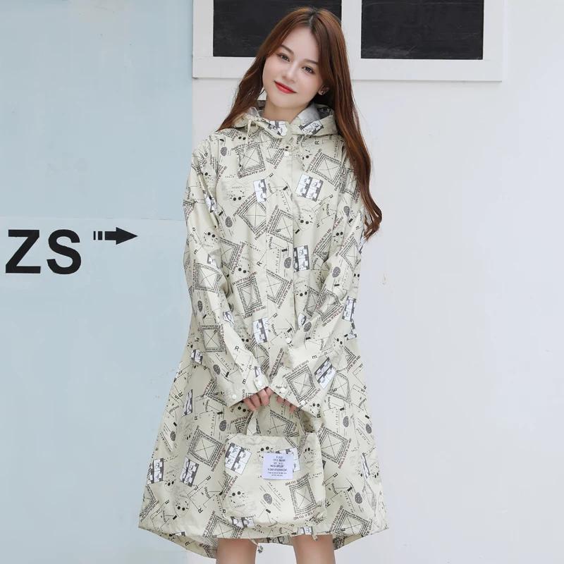 Rainproof Raincoat for Women, Breathable Long Style, Fashionable Hiking Waterproof Poncho for Adults, Can Be Worn Outside, Thin Quick-Dry Model for