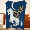Cartoon S-Star U-Unicorn Throw Flannel Throw Blanket, Lightweight Cozy, Durable Washable cute Cool