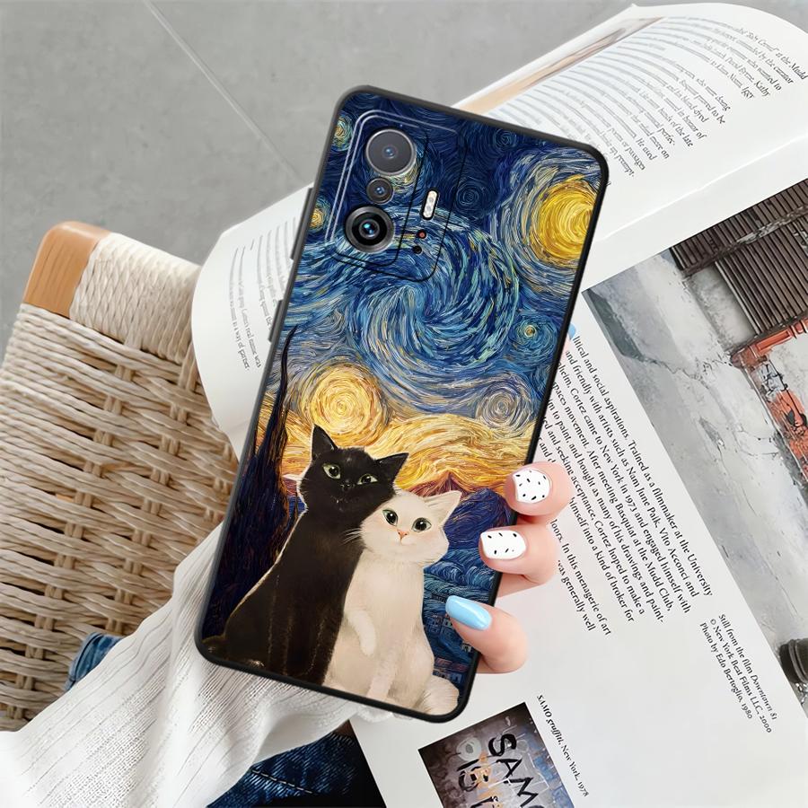 Cartoon Cute Cat Funda Phone Cover Case for Xiaomi Mi 11T 13 Lite 12X 14 11 12T Pro 12 10T