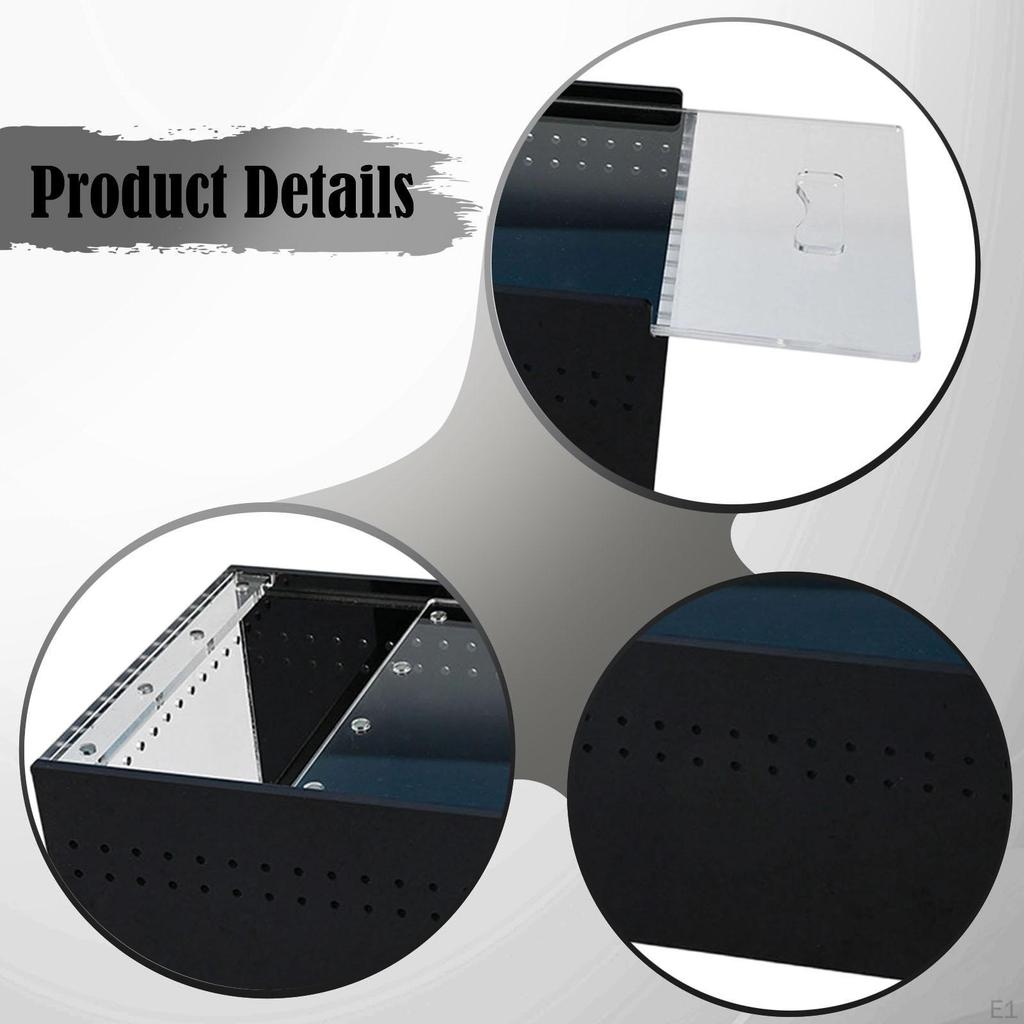 Reptile Terrarium Tank Sliding Lid Ventilation Hole Acrylic Breeding Box Pet Enclosure for