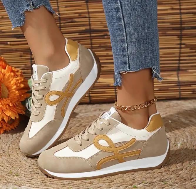 Fashion Brand Fashion Sneaker Luxury Women's Loafers Khaki Vulcanized Shoes Plus Size 42 Comfortable Basketball Shoes Trainers Platform