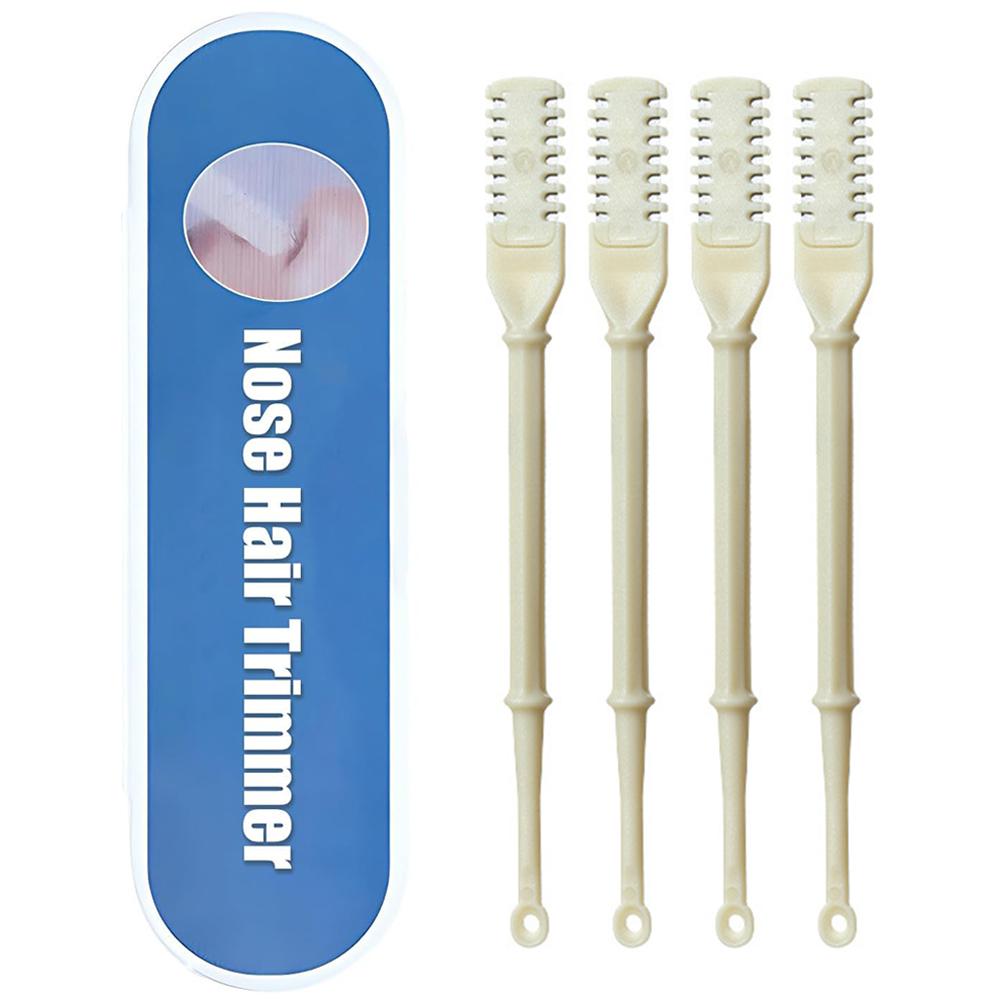 4Pcs/Set 2-in-1 Nose Hair Knife 360 Degree Rotating Nose /Ear Hair Trimmer Double Sided Blade Hair Trimmer Hair Removal