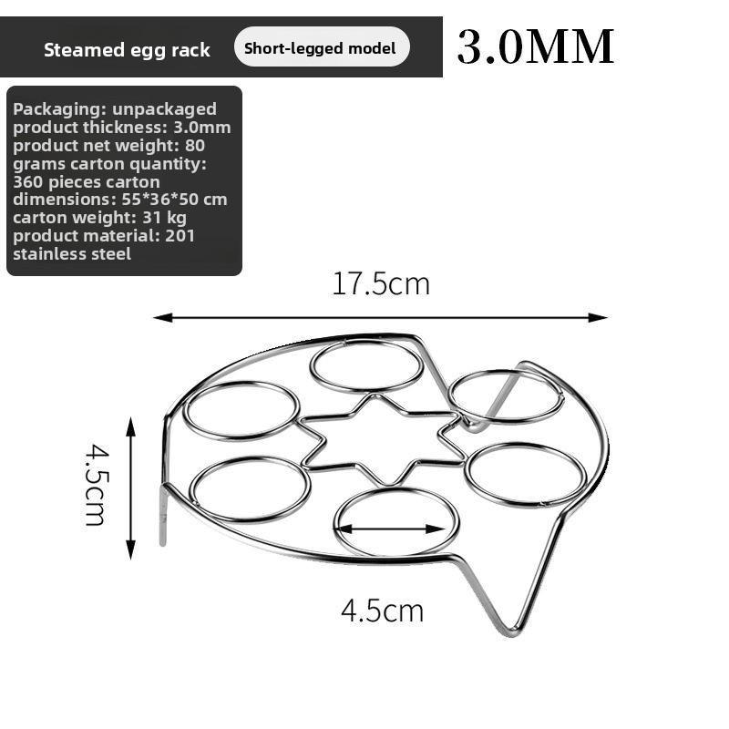 Stainless Steel Steaming Pot Steamer Egg Rack Kitchen Organizer For Home Cooking