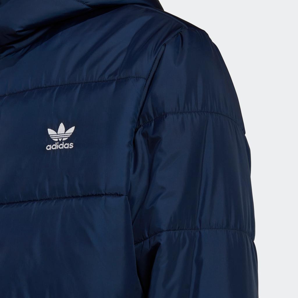 Adidas Originals Solid Color Logo Zip-Up Hoodie Men Outerwear Blue HM2462