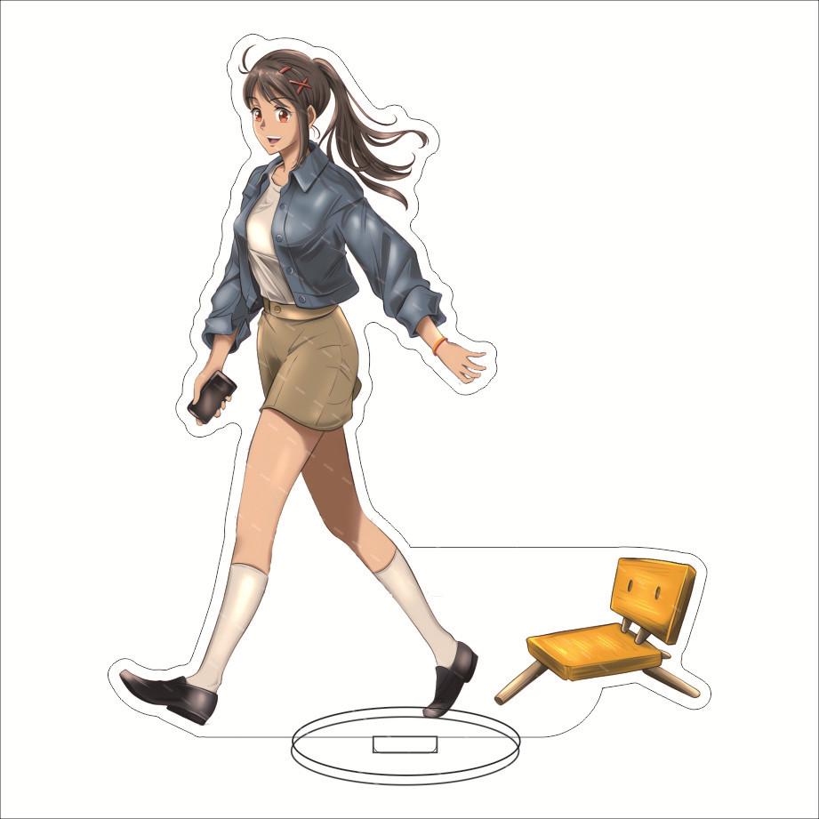 Anime Suzumeno Tojimari Suzume Movie Acrylic Stand Model Plate Decoration Desk Figure Display Girl Gift Artist Products Standee