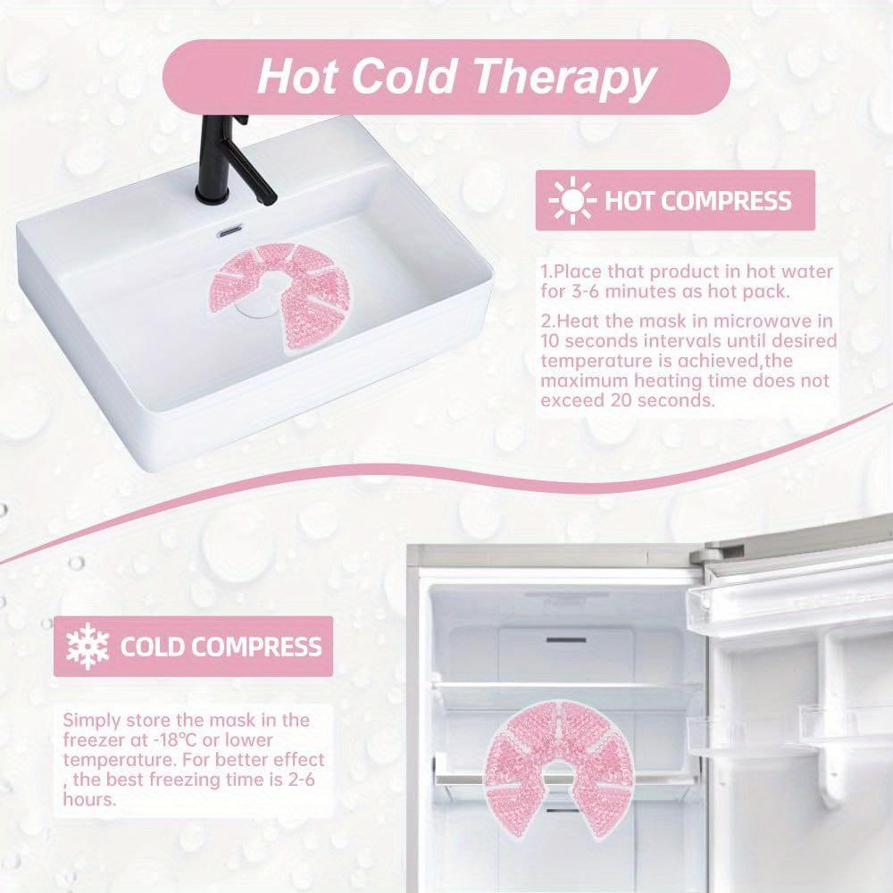 Large Gel Bead Breast Ice Packs - Hot/Cold for Pain Relief, Breastfeeding Essentials, -Grade PVC, Breast Cooling/Heat Pads,