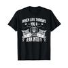 When Life Throws You A Curve Lean Into It Motorbike Biker T Shirt Vintage Washed Top For Everyday Wear Slightly Unisex Casual