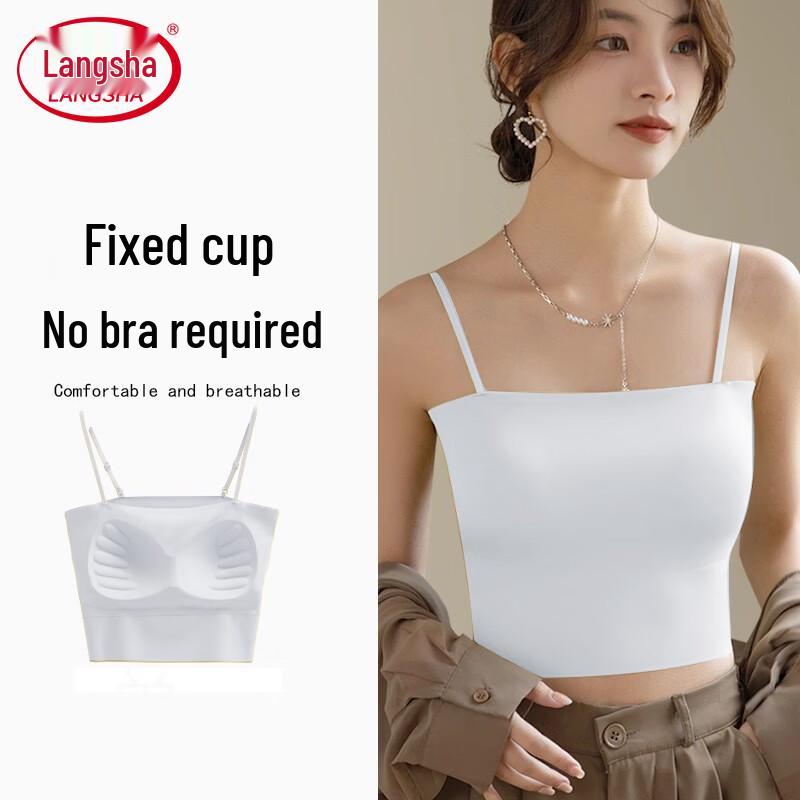 Langsha Women s Built-in Bra Camisole M