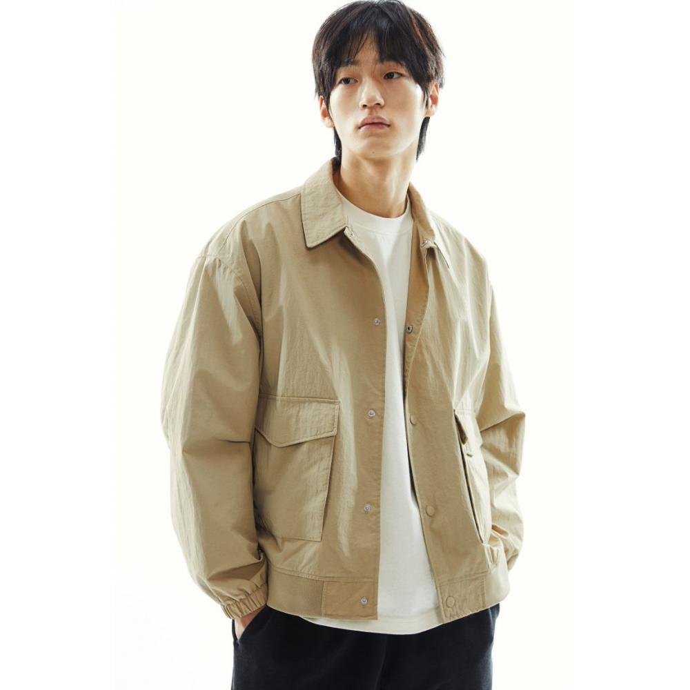 H M coacH Jacket Loose Fit Beige