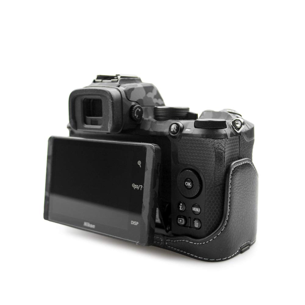 Kinokoo Nikon Z50 Genuine Leather Camera Body Case with Interchangeable Tripod Black Case, Case, Mount,