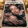 Flannel BlanketAriana Grande Custom Name Text Personalized Soft Warm Throw Blanket Home Decor Gift