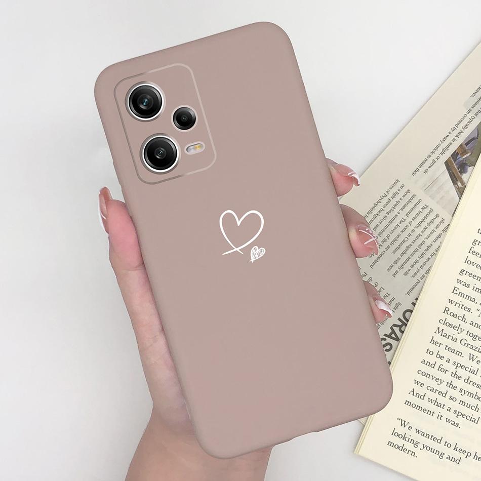 For Xiaomi Redmi Note 12 Pro+ Plus 5G Phone Case Love Heart Girl Silicone Matte Shockproof Cover For Redmi 12Pro + Funda Bumper