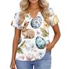 Womens Spring Tops Short Sleeve Printed Tee Summer Shirts for Women Casual Womens Summer Tops Dressy Casual for Daily Wear