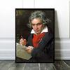 Porträt von Beethoven, gerahmtes Poster, aoipro (schwarzer Rahmen)