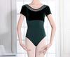 [Pro Dance] ProDance Velor Short Sleeve Leotard Ballet Simple Cute