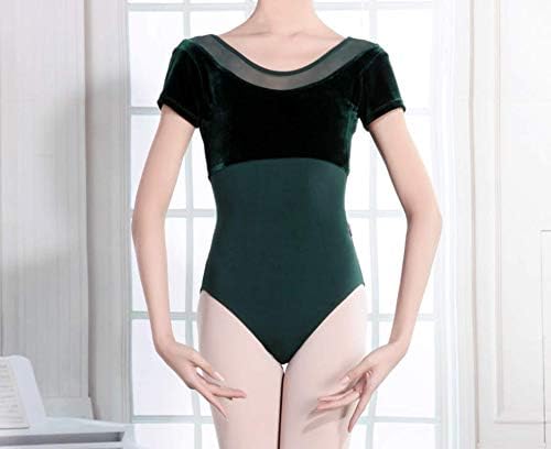 [Pro Dance] ProDance Velor Short Sleeve Leotard Ballet Simple Cute