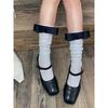 Delicate Women Girls Lace Calf Socks Spring Summer Calf Socks Under Knee Stocking Antiskid Bowknot Decor Knee Sock