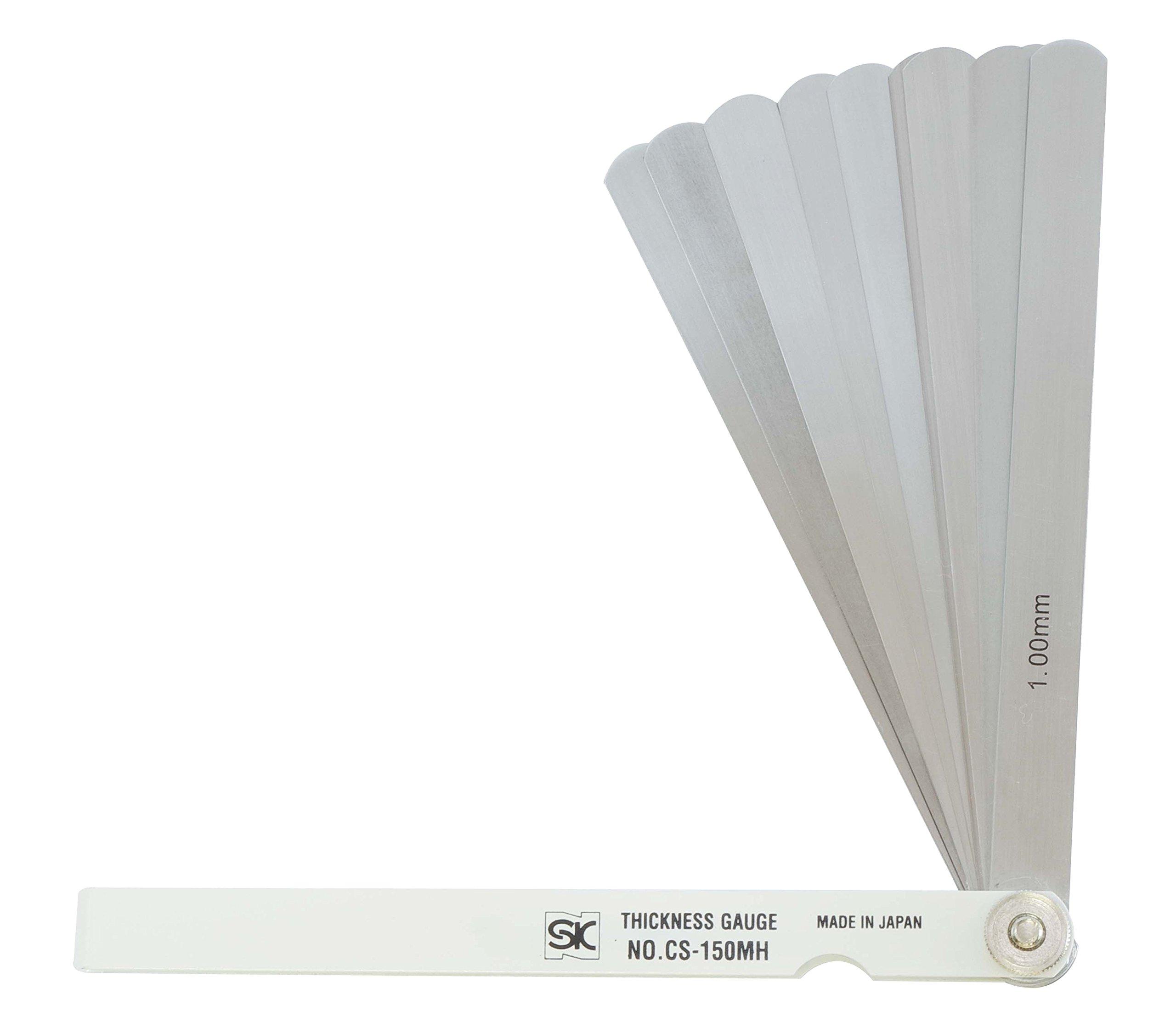 

Niigata Seiki SK Made in Japan Thickness Gauge Color Sleeve Type White 10 Pieces 150mm (Gap Gauge) CS-150MH 0.10-1.00mm