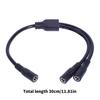 DC5521 Y Splitter Power Cable 5.5mmx2.1mm 1 Female to 2 Male  for LED Lights Power Extension Cable 30cm/11.81in