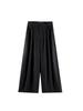 EVERTRUE Women's 2026 Spring High-Waisted Wide-Leg Cotton Pants - Korean Style, Versatile, Long Straight Fit
