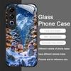 Cute Winter Snowman Christmas Tree Tempered Glass Phone Case for OnePlus 13R 12 11 10 9 Nord CE4 3 2 Lite ACE2 ACE3 Pro 5G Cover