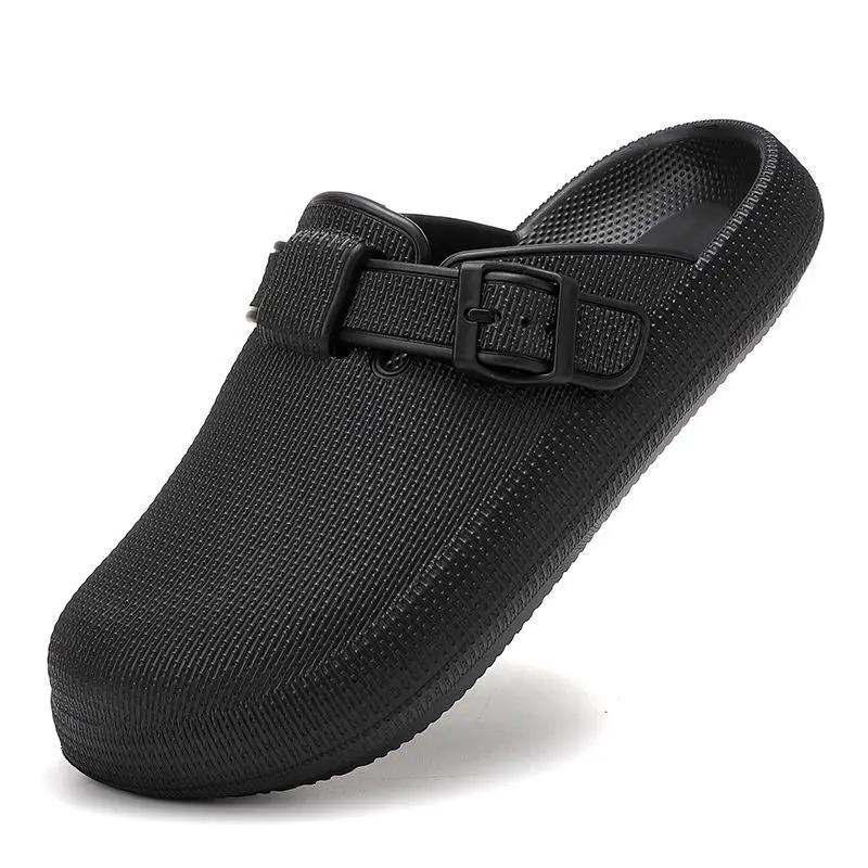 Fashion Men's Shoe Platform Mules Half Beach Slides Fun Eva Low Price Clappers 2025 Designer Luxury Trend Casual Original Male Slipper