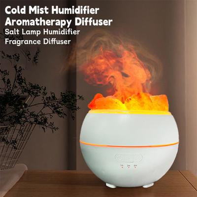 Ultraljud Luftfuktare med Kall Ånga med 7 Färger Saltlampa Doftspridare Timerfunktion Luftfuktare Aromaterapi Eterisk Olje-spridare