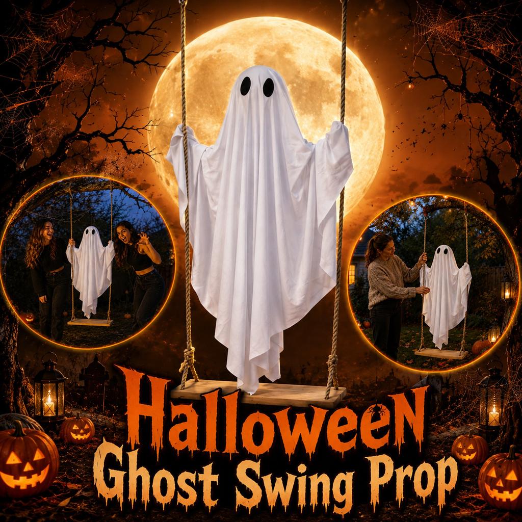 in the Dark Hanging Decoration for Halloween, Swing Prop for Porch, Yard or Tree (Not for Sitting)