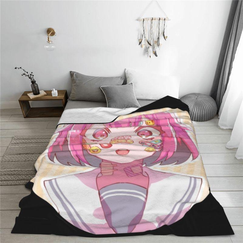 Custom Anime Animation Otori Emu Blanket Warm Fleece Soft Flannel Throw Blankets For Bed Sofa Car Autumn