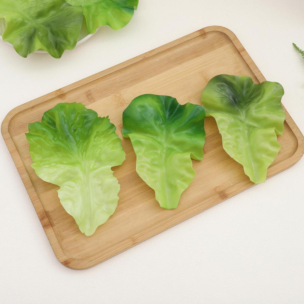 Simuliertes Salatblattmodell für Hot Pot & Foto-Requisiten – Grünes Gemüse-Display-Accessoire