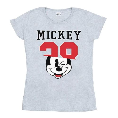 Disney Womens/Ladies Mickey Mouse Split 28 Cotton T-Shirt