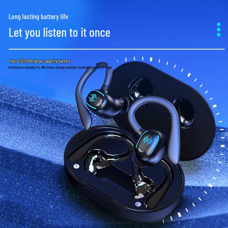 Noise-Cancelling Ear-Hook Bluetooth Gaming Headphones with Long Battery Life and High Sound Quality