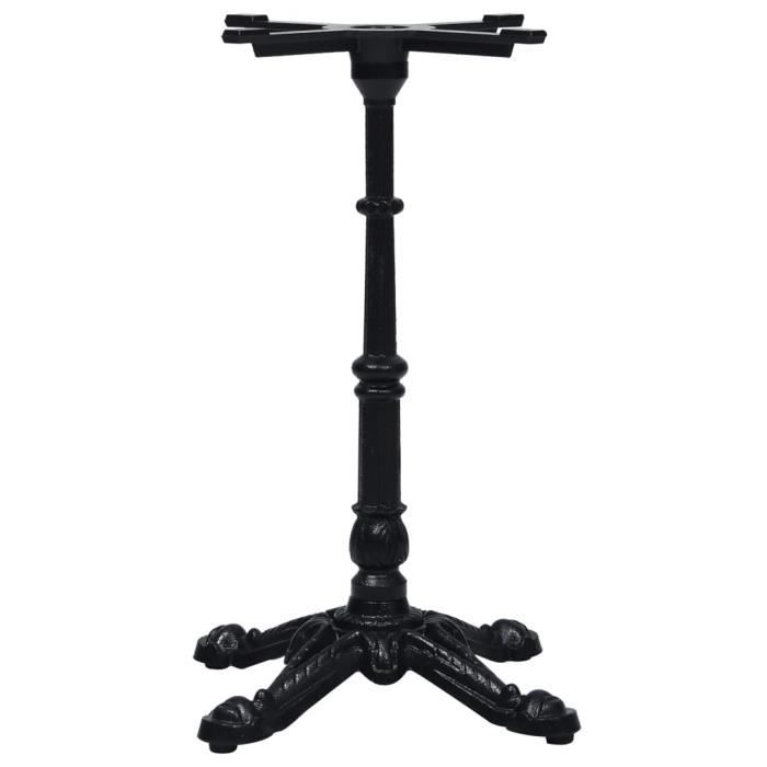 Pied de table de bistro Noir 52x52x72 cm Fonte