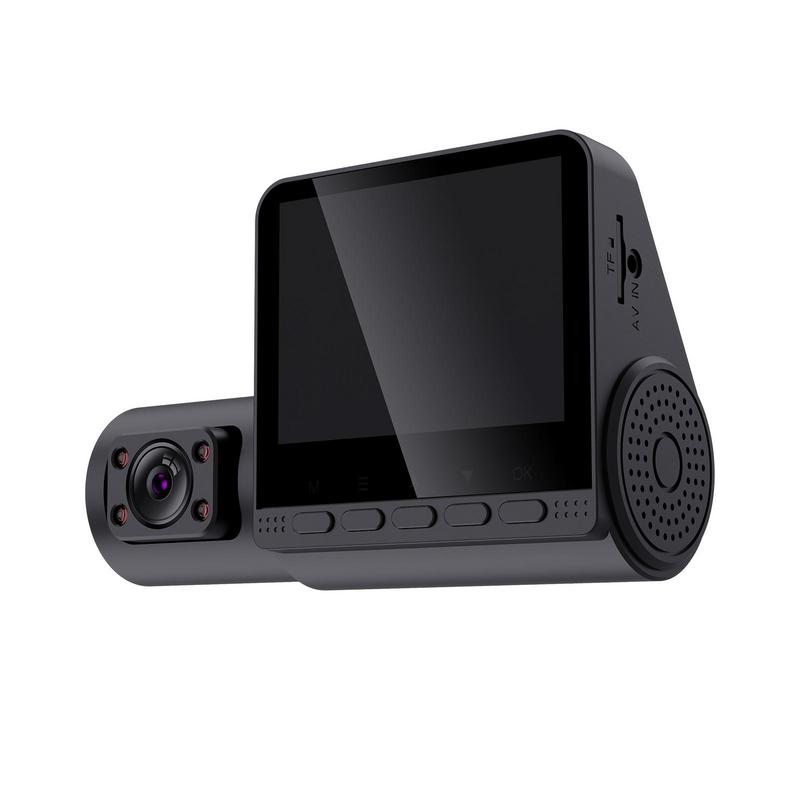 3-Kanal-Kamera 360 Dashcam Nachtsicht 2,4-Zoll-IPS-Bildschirm Parkmonitor 1080P Aufnahme 170 Weitwinkel