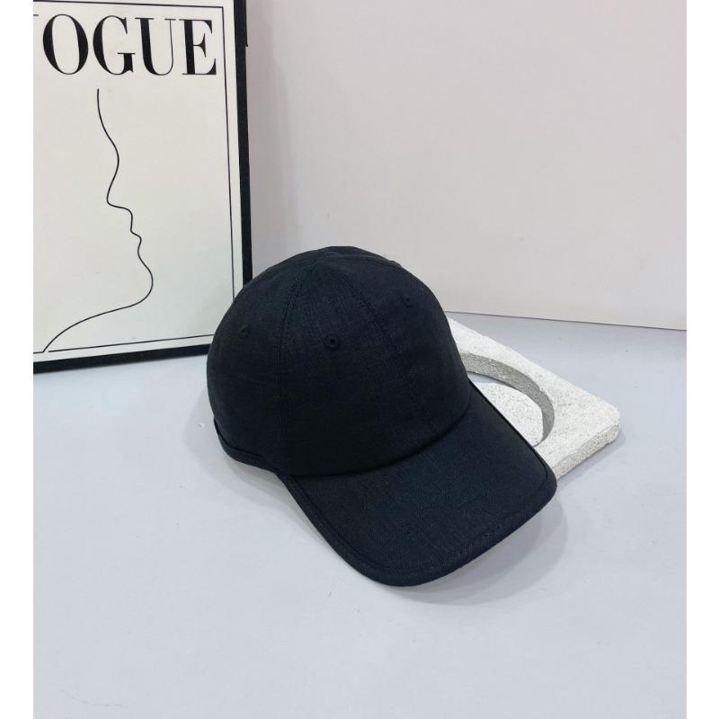 New Linen Baseball Cap, Large Brim Hemming, Breathable Summer Hat, Sun Protection and Sunshade, Fashionable and Versatile