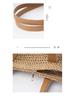 2025 Trendy Straw Woven Women's Beach Bag - Handmade, Large Capacity with Tassel Pendant Shoulder Strap