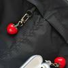 Novelty Tomato with Leaf Girl Keychain Charm Pendant Accessory for School Travel and Everyday Styles Daily Casual Use
