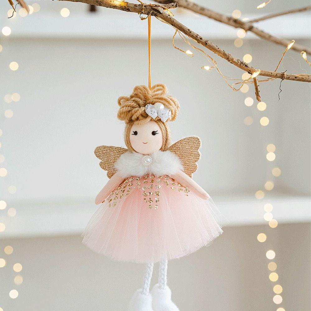 Soft Wings Angel Girl Pendant Cartoon Christmas Tree Hanging Decoration  New Year Festival Gifts
