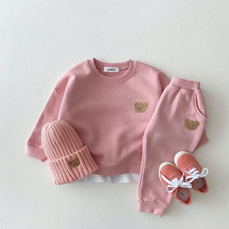 Mote Småbarn Baby Gutter Jente Høst Klær Sett Baby Jente Klær Sett Barn Sports Bjørn Sweatshirt Bukser 2 Stk Drakter Antrekk