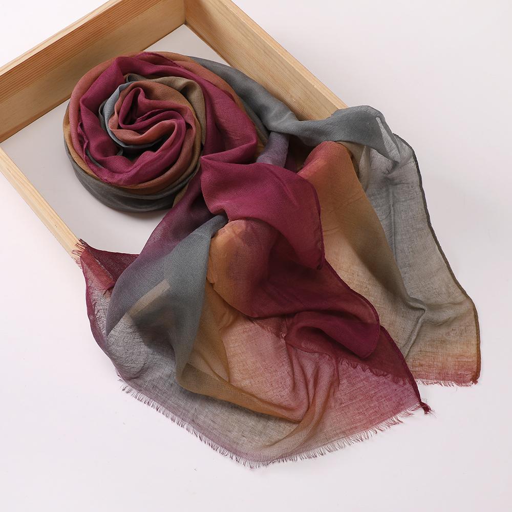New Printing Modal Hijab Breathable Light Weight Scarf Soft Cotton Rayon Viscose Woven Modal Muslim Women Shawl Hijab