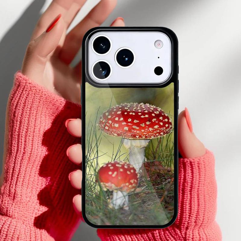 Mushroom Forest Phone Case for iPhone 17 Air 16e 15 14 13 Pro Max Back Cover for 12 11 Pro Coque