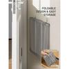 A03F-Mesh Laundry Basket Hamper With Reinforced Handles, Foldable Hanging Storage Bag For Bathroom, Dorm, Travel& Sports