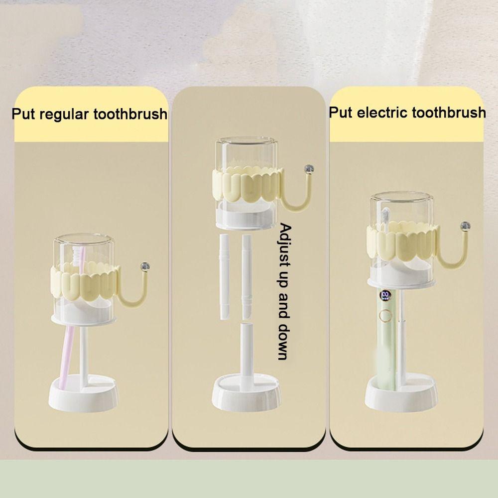 Space Saving Toothbrush Holder Set Plastic Toothbrush Toothpaste Holder  for Home